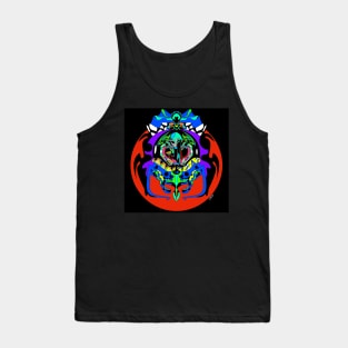 colored alien tentacle in monster kaiju invasion ecopop madness Tank Top